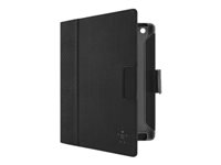 Belkin Cinema Dot Folio with Stand - &Eacute;tui pour tablette Web - Partie sup&eacute;rieure noire, gravel - pour Apple iPad (3&egrave;me g&eacute;n&eacute;ration) - Belkin Cinema Dot Folio with Stand