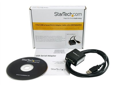 StarTech.com 1 Port FTDI USB to Serial RS232 Adapter Cable with COM Retention