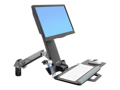 Computer Monitor  Combination on Ergotron Styleview Sit Stand Combo Arm   Tv   Monitor Mount   Equanet