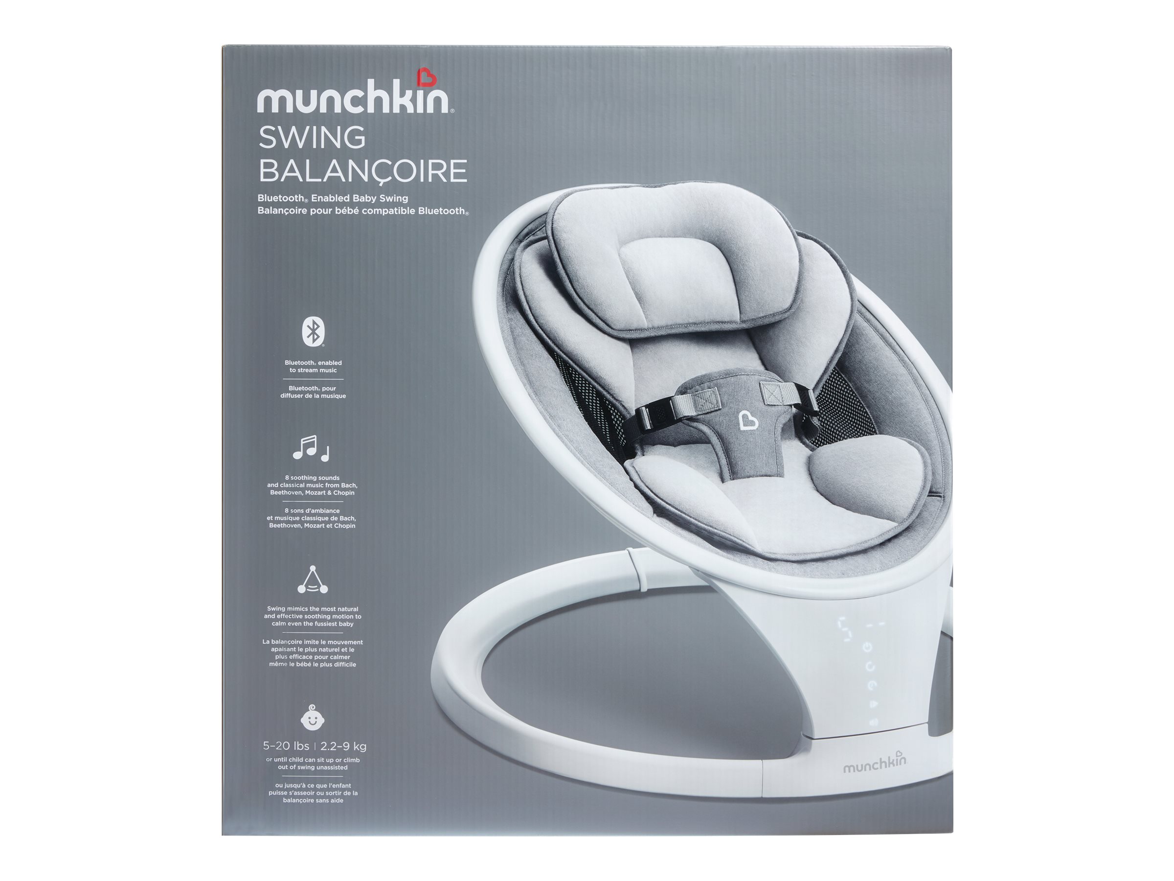 Munchkin Electric Baby Swing Grey 21330 London Drugs