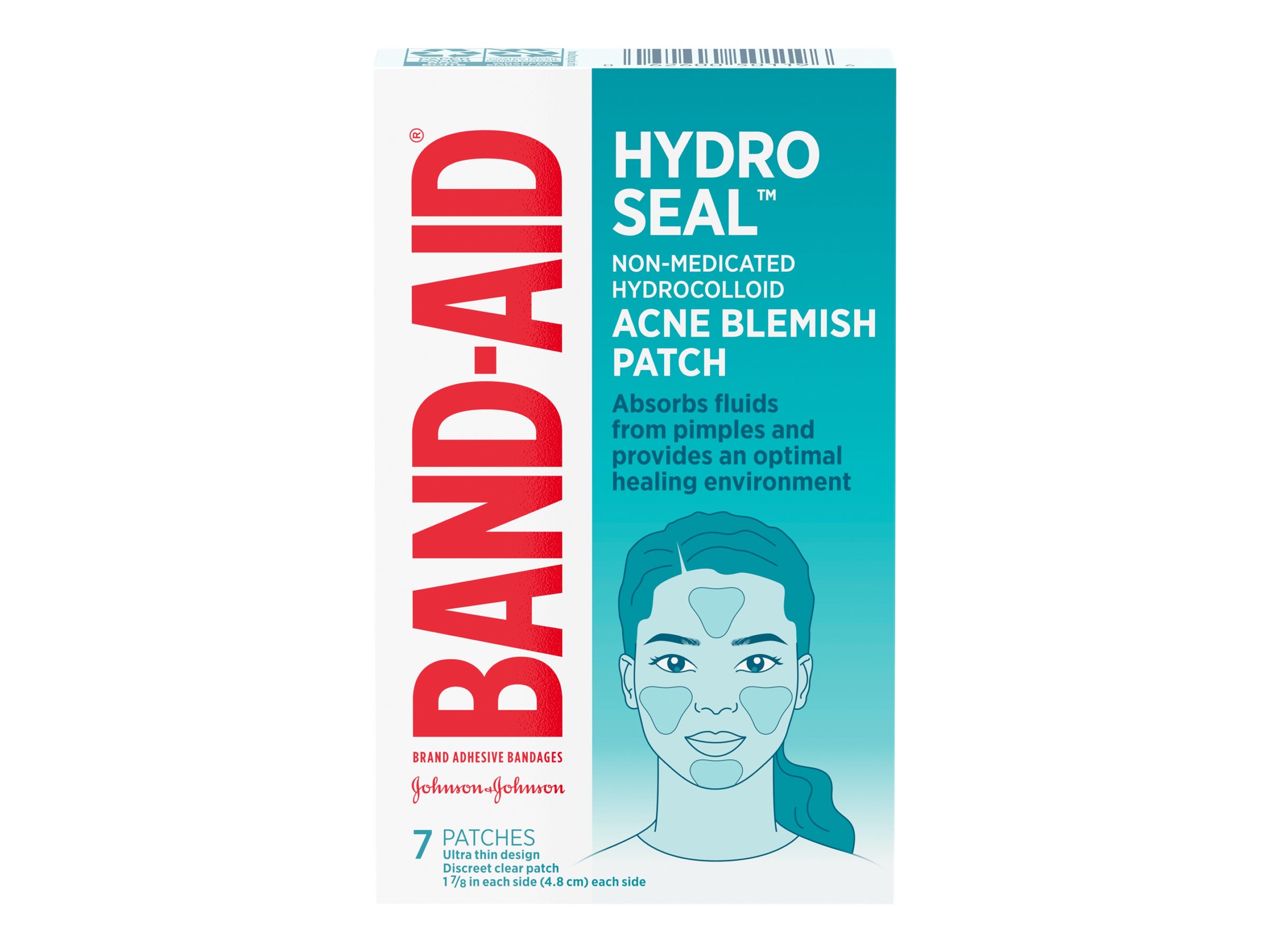 BANDAID Hydro Seal Nonmedicated Hydrocolloid Acne Blemish Patch 7s