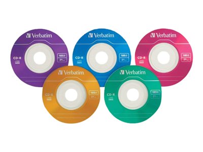 Verbatim Cd-R 21Min 185Mb Mini Pocket Color 10Pk S