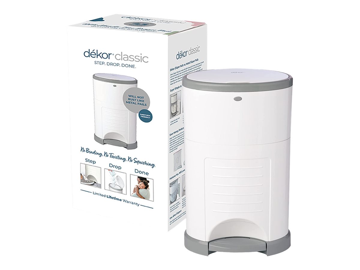 Dekor Classic Diaper Pail White