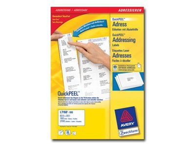 Avery - etiquetas de direcciones - 2100 uds.