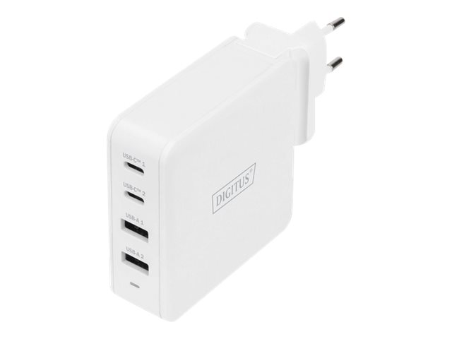 DIGITUS USB-C Wall Charger 100W PD 3.0 2x USB-C 2x USB-A white