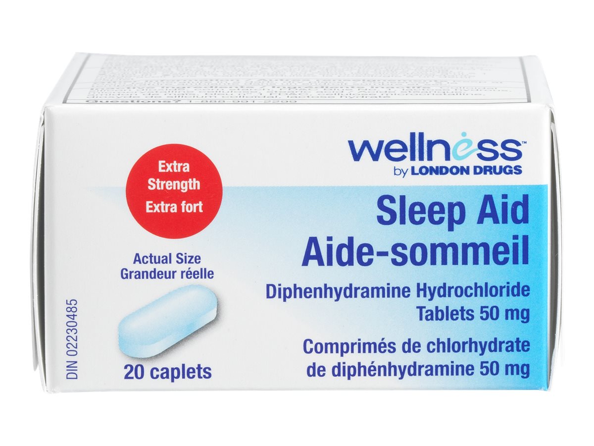 Wellness By London Drugs Sleep Aid Extra Strength Tablets 50mg 20s