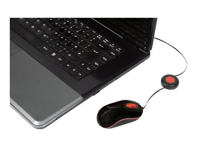 Image of Targus Compact Laptop - mouse - USB - black, red