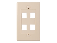 Belkin Faceplate - ivory - 1-gang - 4 ports - Faceplate - ivory - 1-gang - 4 ports