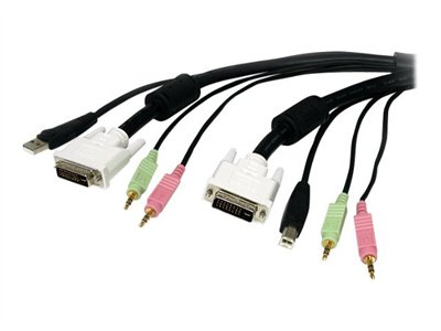 StarTech.com 4-in-1 USB DVI KVM Cable with Audio and Microphone