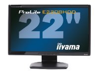 Iiyama ProLite E2208HDD-1 - &Eacute;cran LCD - 22" - 1920 x 1080 FullHD - TN - 300 cd/m2 - 1000:1 - 10000:1 (dynamique) - 5 ms - DVI-D, VGA - Iiyama ProLite E2208HDD-1