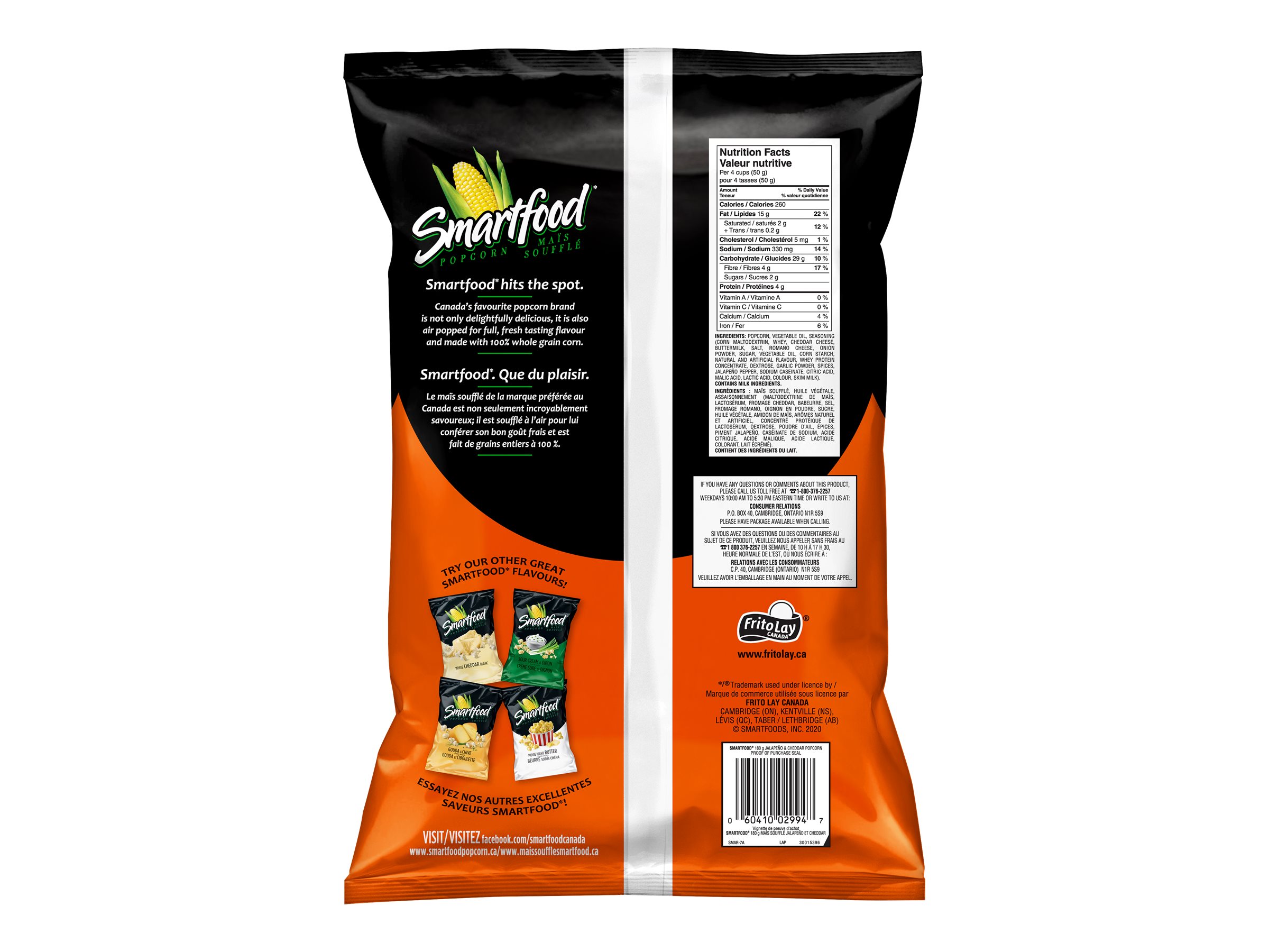 Smartfood Jalapeno & Cheddar Popcorn 180 g London Drugs