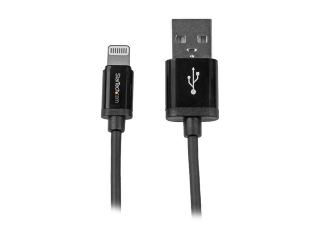 Image of StarTech.com 1m Black Apple 8-pin Lightning to USB Cable for iPhone iPad - iPad / iPhone / iPod charging / data cable - Lightning / USB - 1 m
