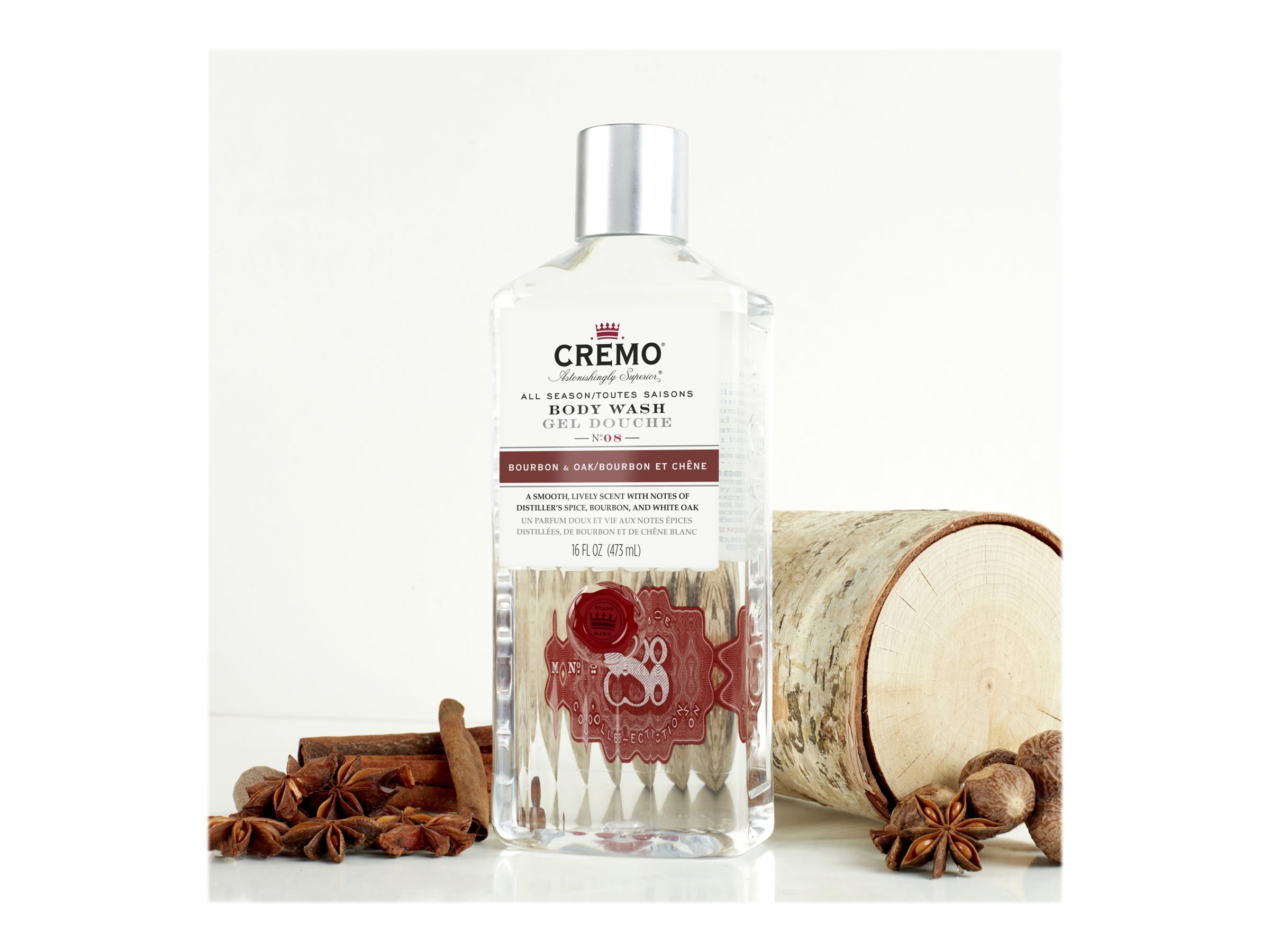 CREMO BODY WASH BOURBON/OAK 473ML
