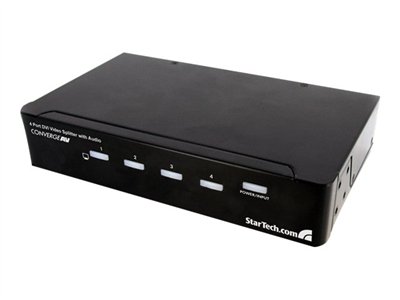 StarTech.com 4 Port DVI Video Splitter with Audio