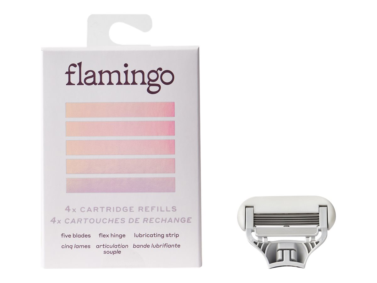 Flamingo Refills Razor Blade Cartridges Pack White 4 s