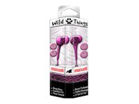 Maxell Earbuds Wild Things Zebra Zebra Prpl & Ylw