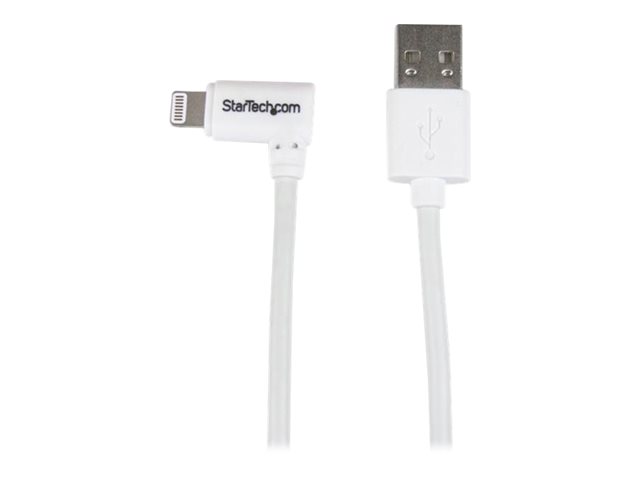 Image of StarTech.com Angled Apple Lightning to USB Cable - iPad / iPhone / iPod charging / data cable - Lightning / USB - 2 m