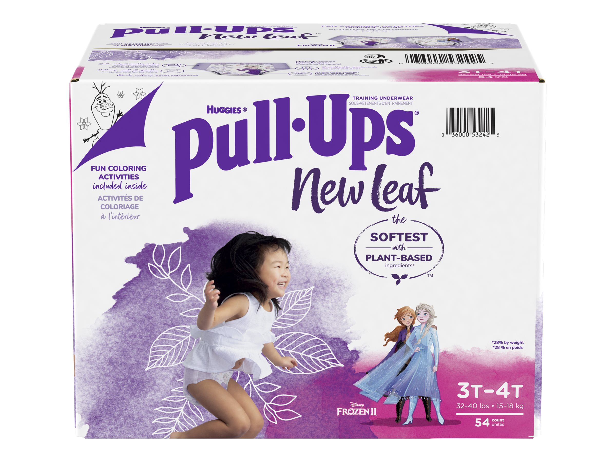 Huggies Pull Ups New Leaf Training Pants Girls Disney Frozen Ii 3t4t 54s 2433