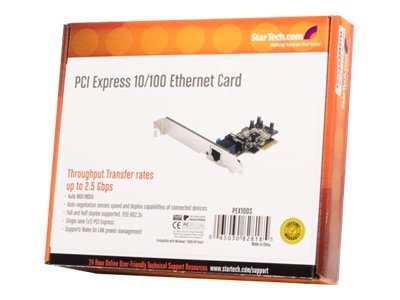 Startech Pci-E 10/100 W/Lp Card Supports Low/Std. Profile