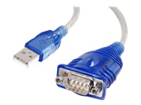 C2G 1.5ft USB to DB9 Serial Adapter Cable Serial adapter - USB - RS-232 - blue - Serial adapter - USB - RS-232 - blue
