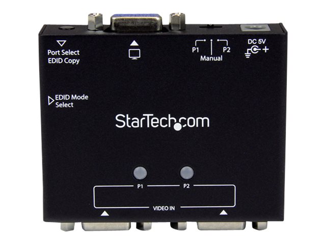 STARTECH.COM 2 Port VGA Auto Switch Box mit Prioritätsschaltung und EDID Kopie - 2x1 Dual Port VGA Umschalter mit 1920x1200