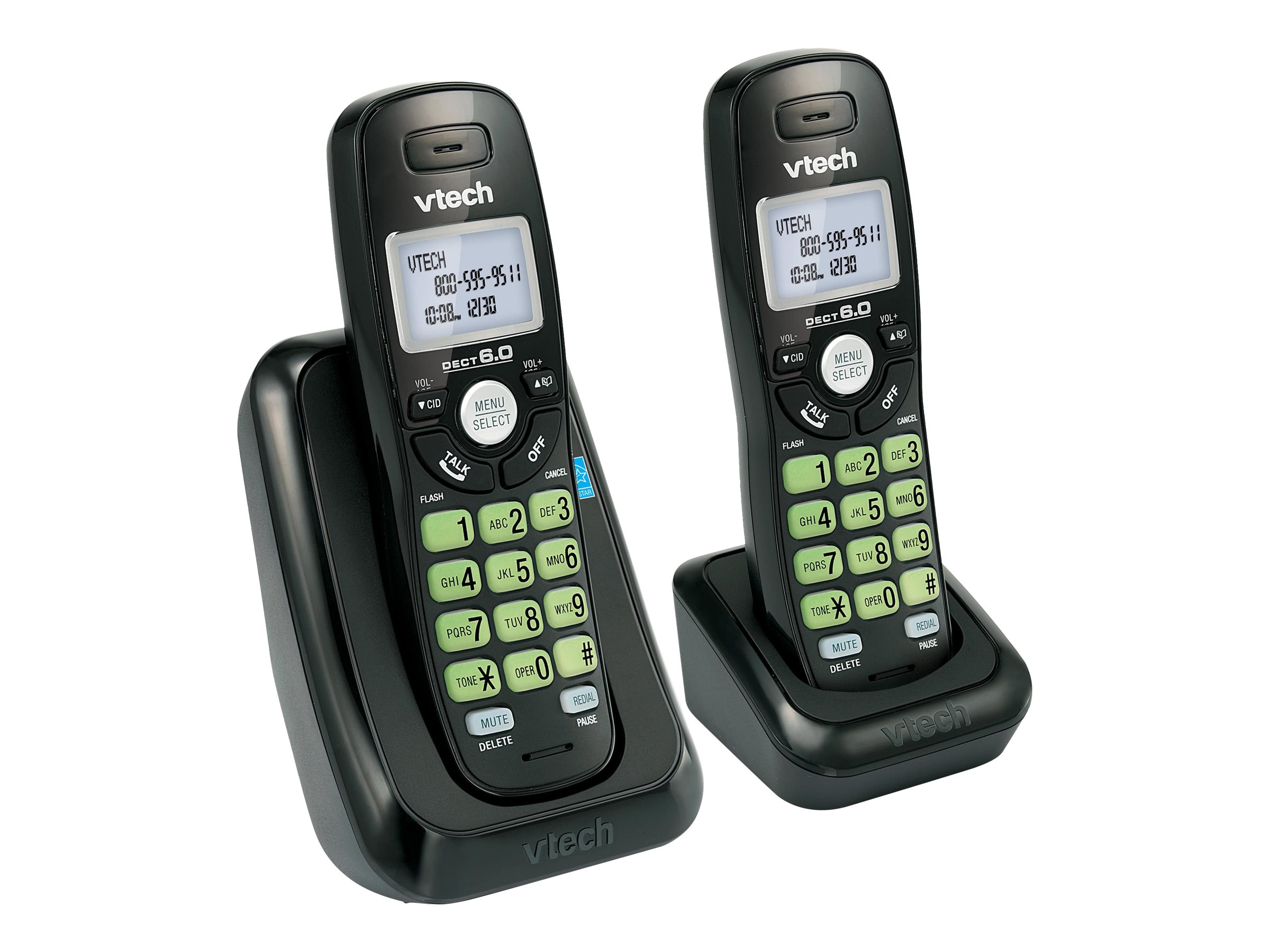 VTech Cordless Phone with Caller ID/Call waiting Black CS611421
