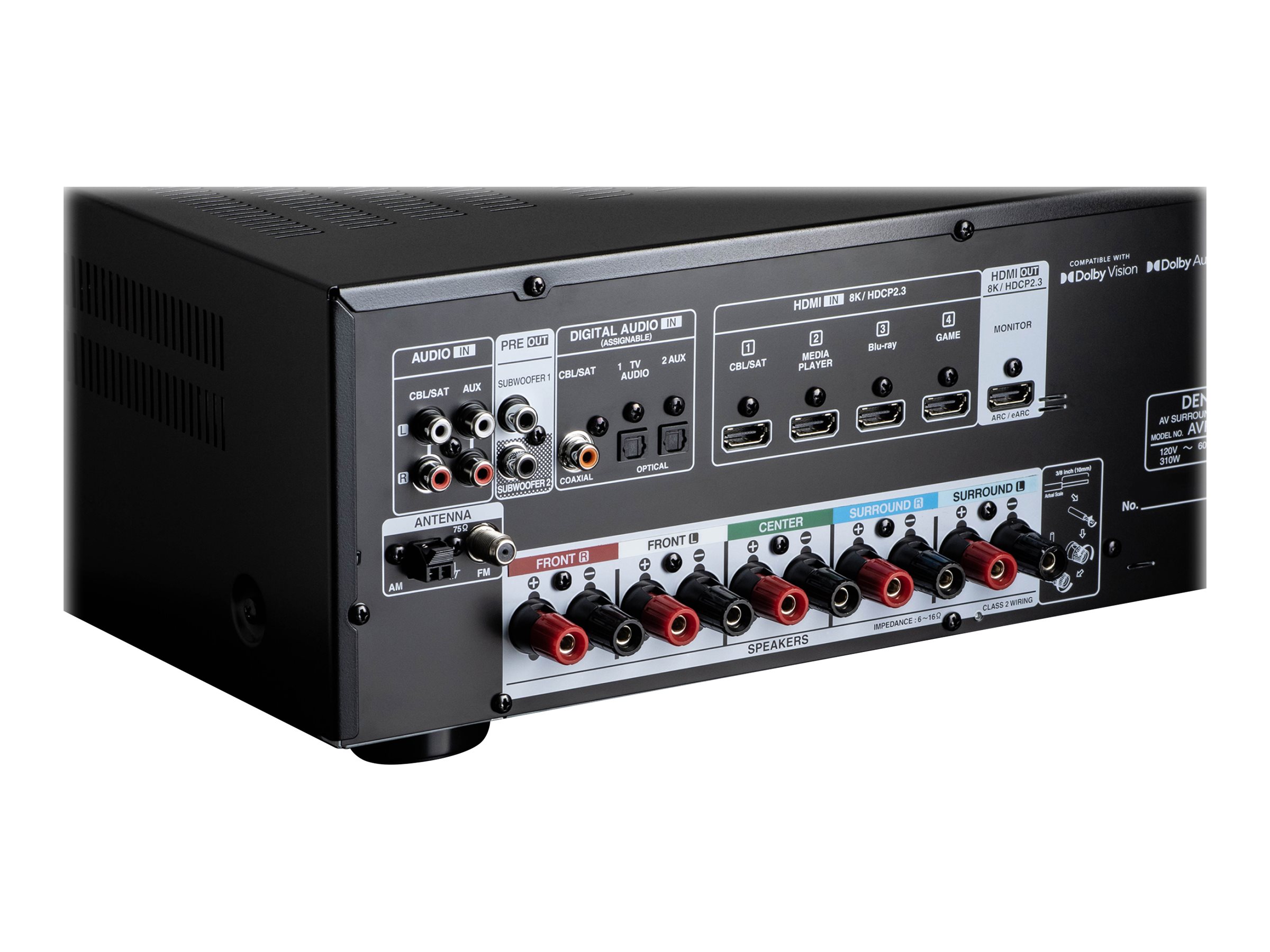 Denon 5.2Channel 8K HDR AV Receiver Black AVRS570BT