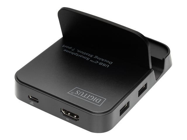 DIGITUS Docking Station for smartphones USB Type C 7 ports HDMI 4K 30Hz SD microSD black