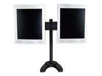 NewStar FPMA-D700DD - Kit de montage ( pupitre ) pour 2 écrans LCD - noir - Taille d'écran : 10 - 26 - Interface de montage : 100 x 100 mm, 75 x 75 mm - plateau de table