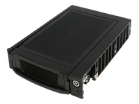 StarTech.com Value Series Black 5.25in SATA Hard Drive Mobile Rack Drawer Storage bay adapter with cooling fan - black - Storage bay adapter with cooling fan - black