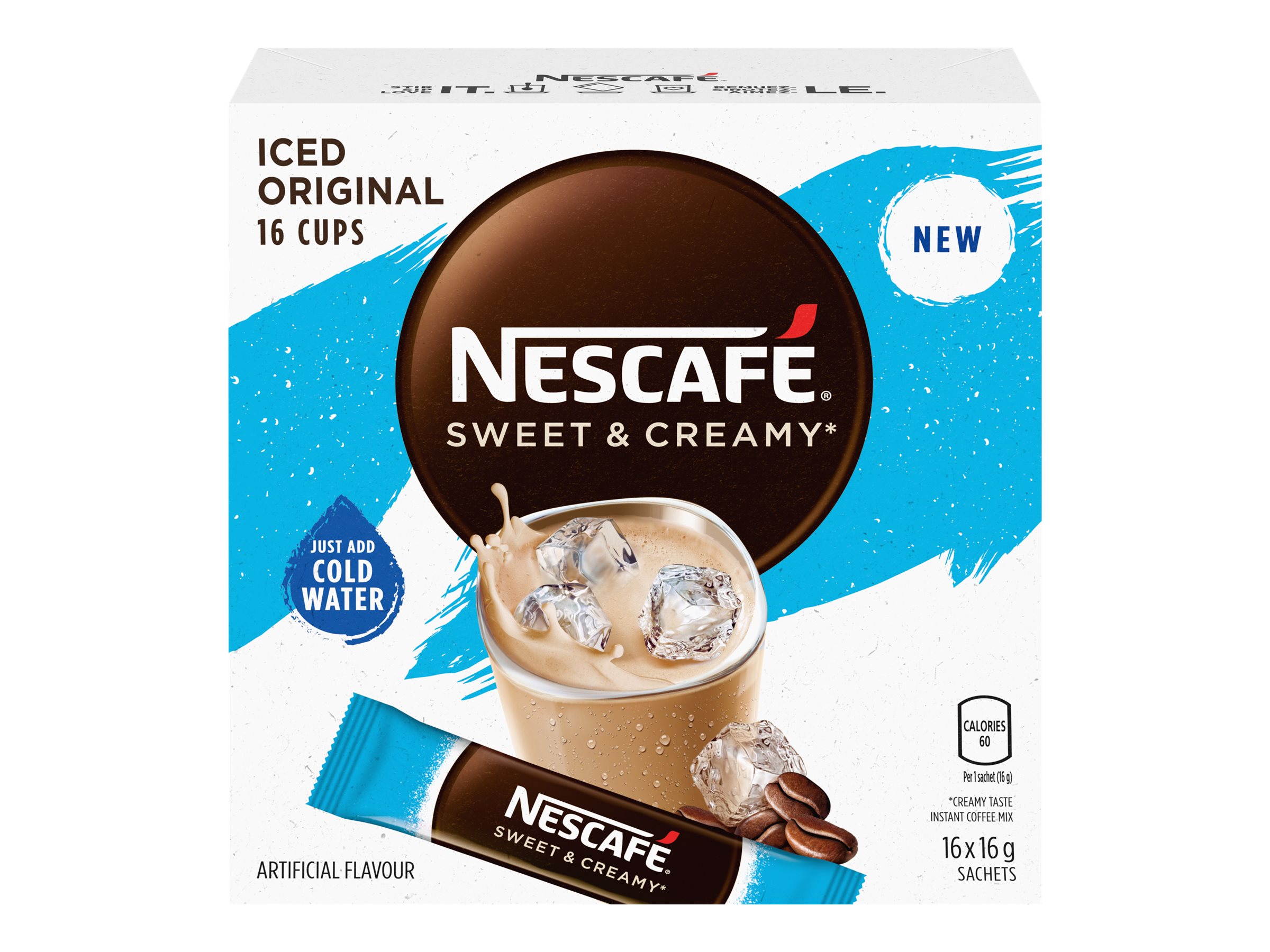 Nescafe Instant Coffee Sachets Sweet and Creamy Iced 16 x 16g