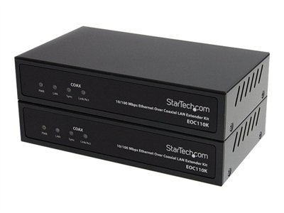 StarTech.com 10/100 Mbps Ethernet Over Coaxial LAN Extender Kit 2.4km