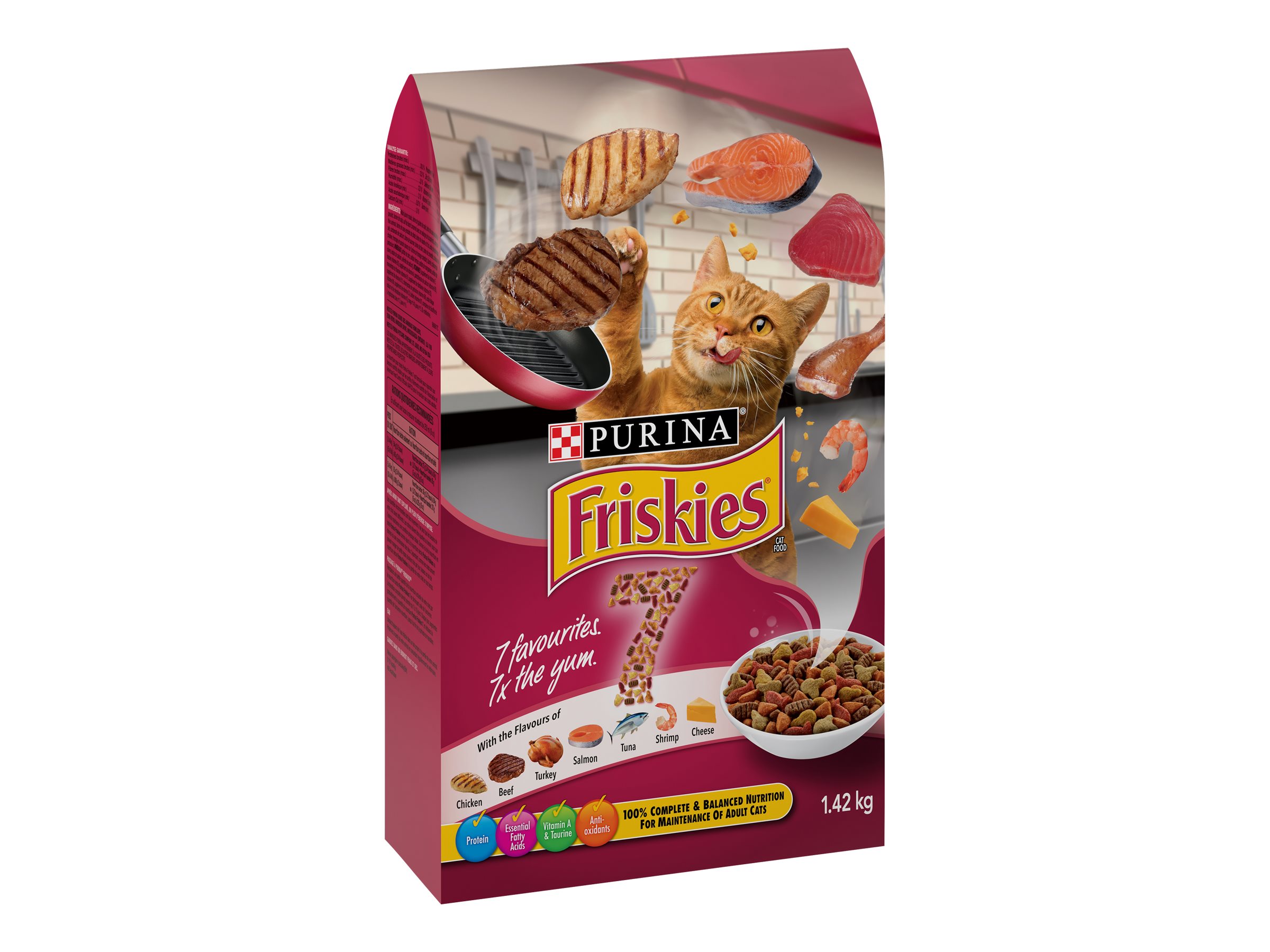 Friskies 7 Dry Cat Food 1.42kg