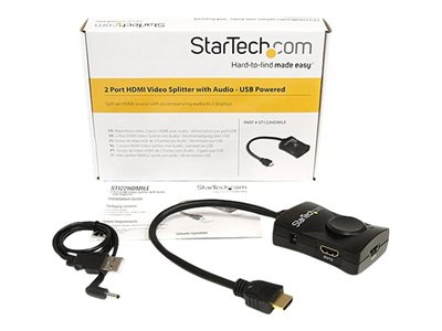 StarTech.com 2 Port HDMI Video Splitter with Audio