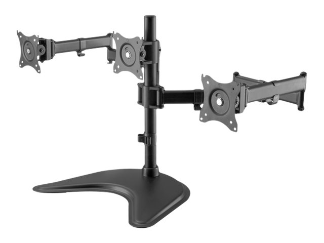 DIGITUS DA-90402 Triple Monitor-Halter mit Standfuss 33,02-68,58cm 13-27Zoll 3x 8 kg max. schwarz
