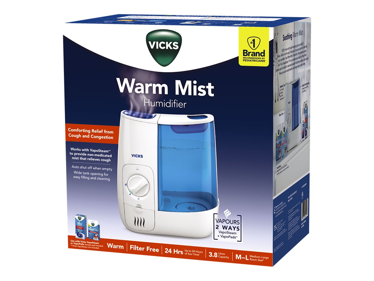 Vicks Warm Mist Humidifier White VWM845C