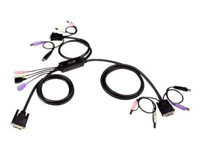 StarTech.com 2 Port USB DVI Cable KVM Switch with Audio