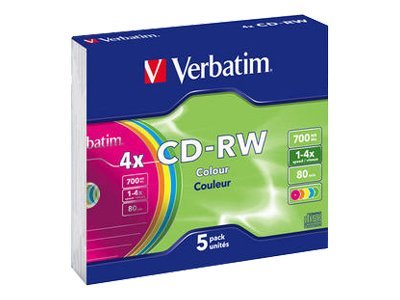 Verbatim CD-RW x 5 - 700 MB - soportes de almacenamiento