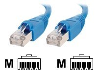 Cables To Go 1Ft Cat6A 600Mhz Shielded Patch Cable - Blue