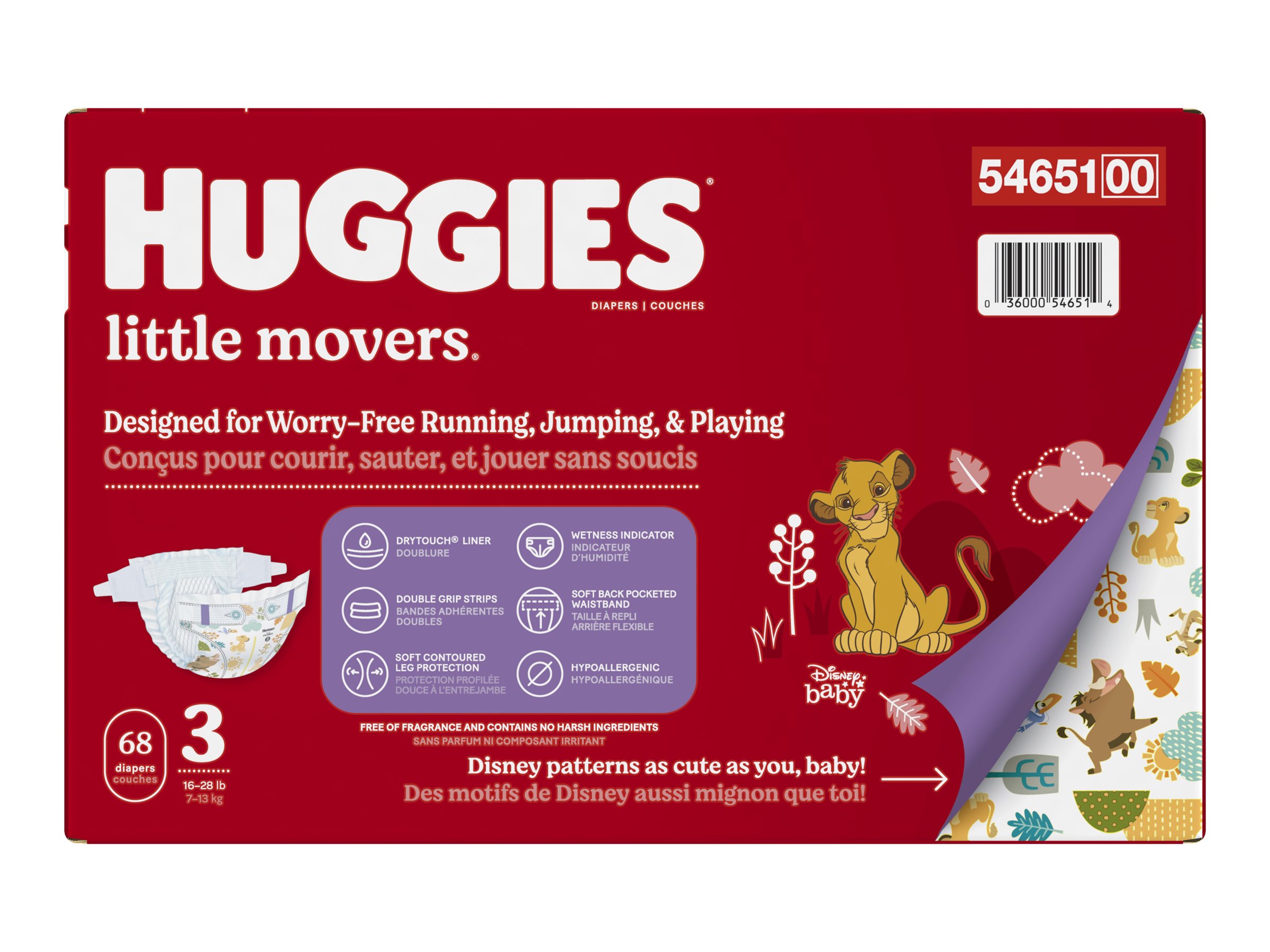 Huggies Little Movers Diapers Disney The Lion King Size 3 68s
