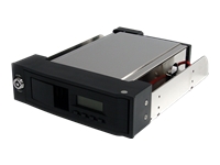 StarTech.com 5.25in Trayless Hot Swap Mobile Rack for 3.5in SATA HDD with LCD & Fan