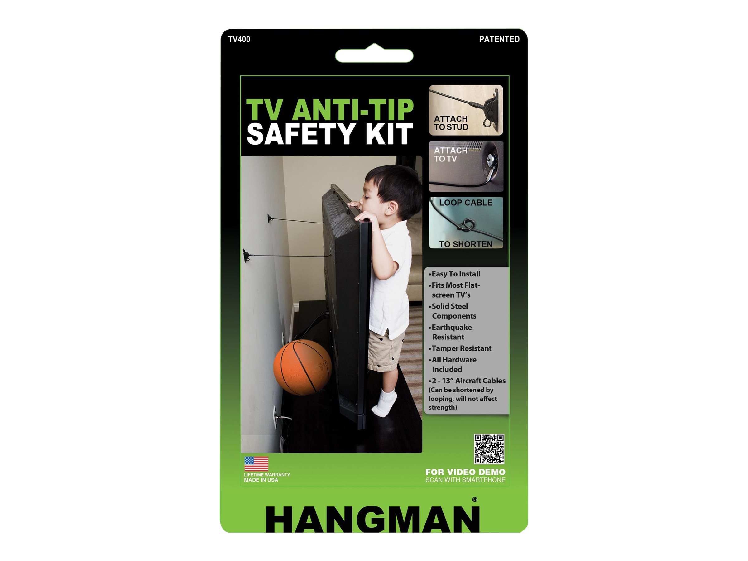 HANGMAN TV ANTITIP KIT HANGTV400