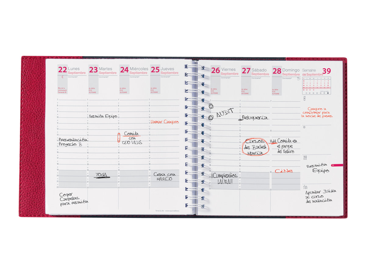 Quo Vadis Time & Life Pocket Agenda 2017 semainier 10 x 15 cm