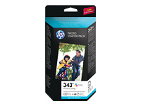 Hewlett-Packard HP 343 Series Photo Starter Pack - Druckpatrone / Papiersatz