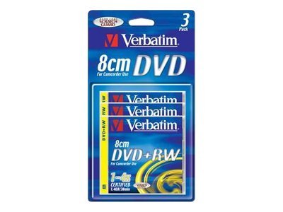 Verbatim DVD+RW (8cm) x 3 - 1.4 GB - soportes de almacenamiento
