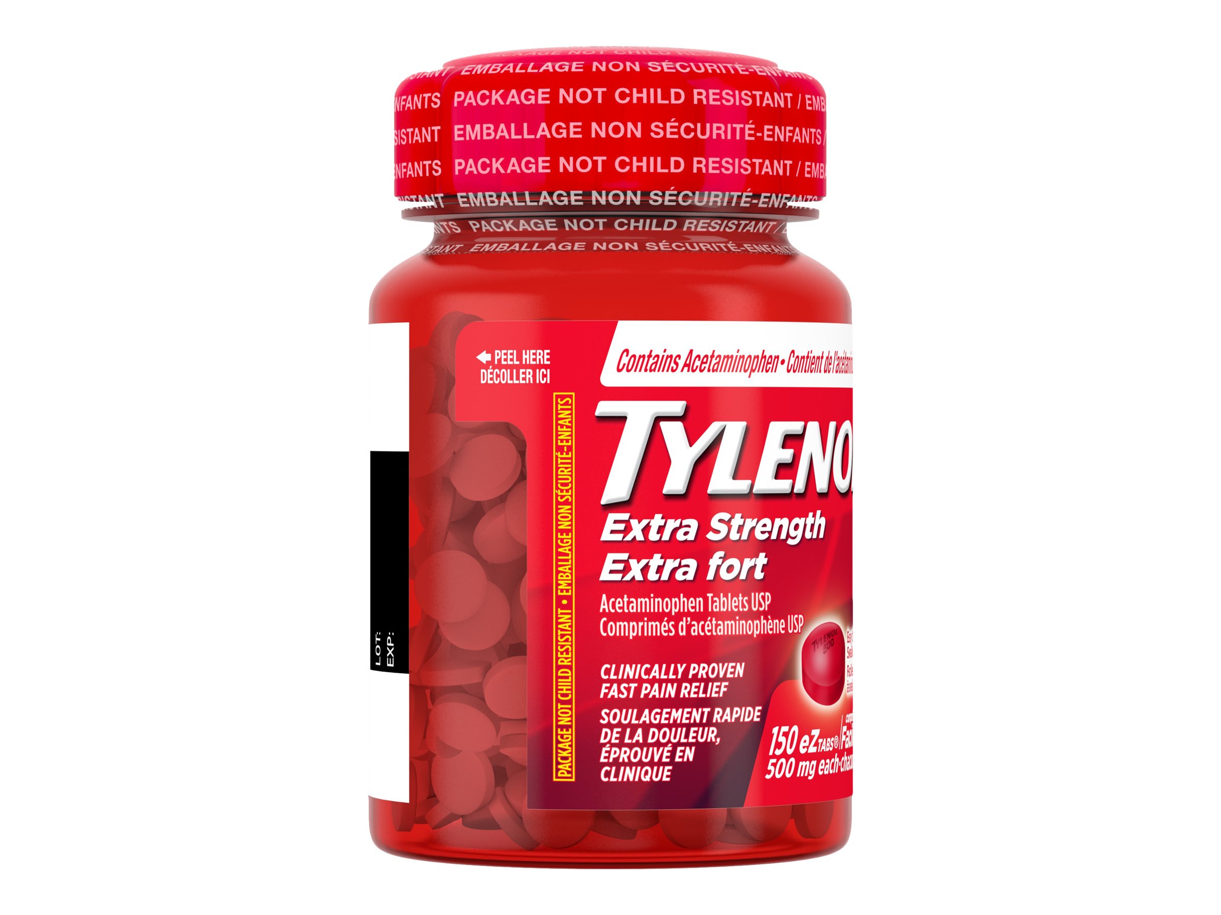 TYLENOL EZ TABS EXSTRENGTH 150'S