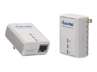 Actiontec 500 Mbps Powerline Network Adapter Kit PWR500 Kit Bridge - HomePlug AV (HPAV), IEEE 1901 - wall-pluggable - Bridge - HomePlug AV (HPAV), IEEE 1901 - wall-pluggable