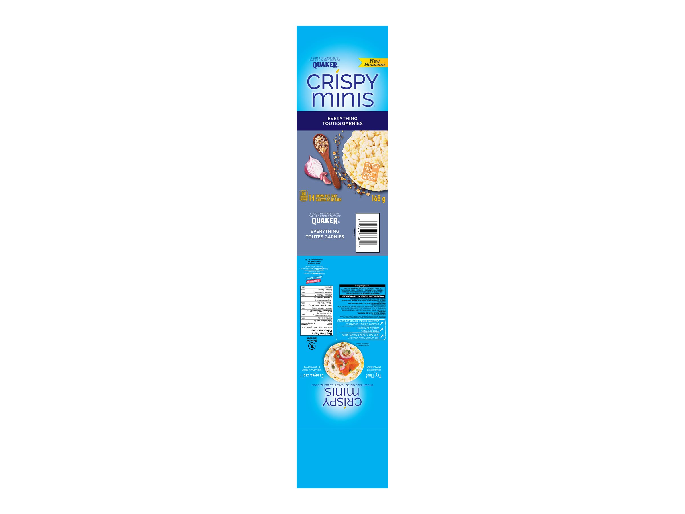 QUAKER RICE CAKES EVERYTHING 168G