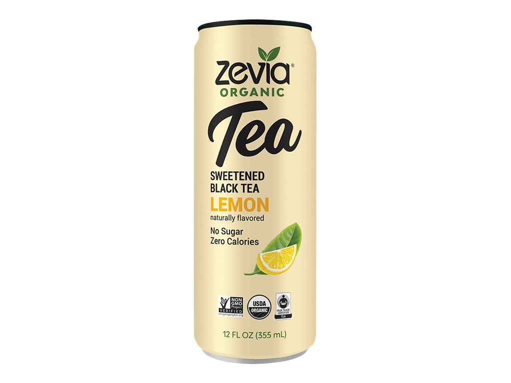 ZEVIA BLACK TEA WITH LEMON 355ML