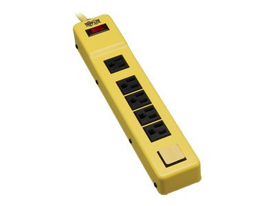 Tripp Lite SAFETY PWR STRIP W/ 6 OUT OSHA YLW 9FT CORD